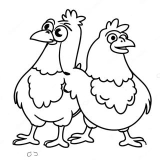 Sjove Chicken Run Karakterer Farveside 35174-29274