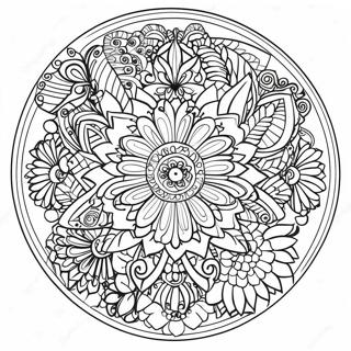 Sommerfugl Mandala Farvelaegning 35243-29326