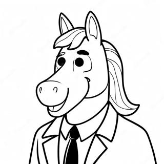 Bojack Horseman I En Dramatisk Pose Farveside 35844-29809