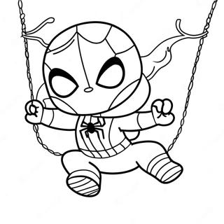 Chibi Spider Man Svingende Farveside 36084-30102