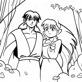 Inuyasha Og Kagome Eventyr Farveside 36124-30131