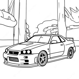 Nissan Skyline R34 Racing Action Farveside 36966-30791