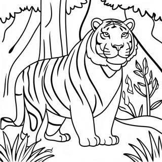 Majestaetisk Hvid Tiger I Jungle Farveside 37076-30879