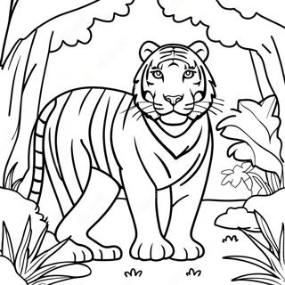 Majestaetisk Hvid Tiger I Jungle Farveside 37076-30880