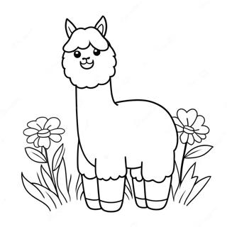 Sod Alpaca Med Blomster Farveside 37586-31300