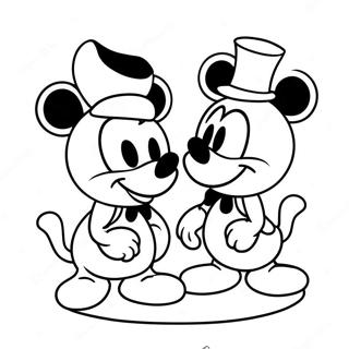 Mickey Og Minnie Kaerlighedsfugle Farveside 37647-31318