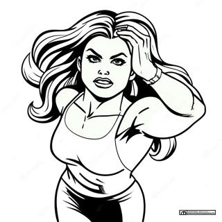 She Hulk I Aktion Farveside 38967-32373