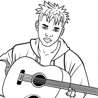 Xxxtentacion Med Guitar Farveside 39098-32463