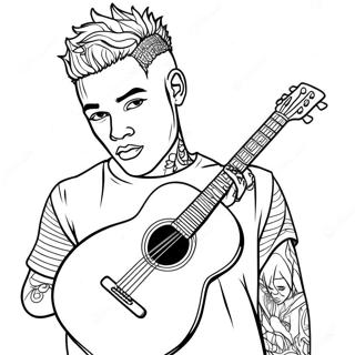 Xxxtentacion Med Guitar Farveside 39098-32464