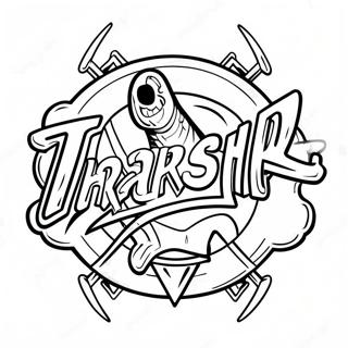 Thrasher Skateboard Logo Farveside 39297-32631