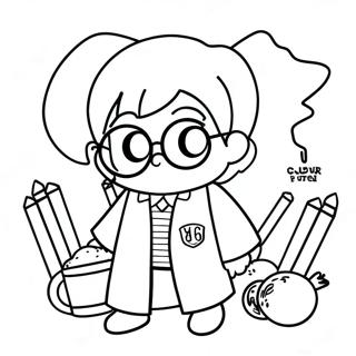 Harry Potter Chibi Farvelægningssider