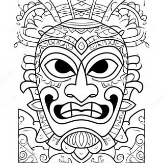 Tiki Maske Farveside 39768-32998