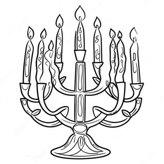 Hanukkah Menorah Farvelægningssider