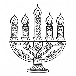 Dekorativ Hanukkah Menorah Farveside 39998-33184