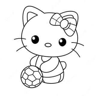 Hello Kitty Fodbold Farveside 40347-33449