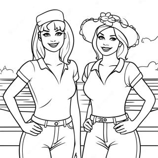 Farvelaegning Af Betty Og Veronica I Sommeroutfits 40408-33505