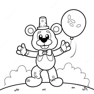 Funtime Freddy Med Ballon Farveside 40849-33849