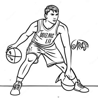 Luka Doncic Dribler Basketball Farveside 40969-33939