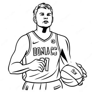 Luka Doncic Dribler Basketball Farveside 40969-33940