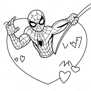 Spiderman Valentines Farvelægningssider