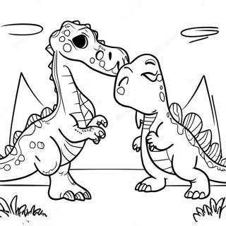 Spinosaurus Vs T Rex Episk Kamp Farveside 41649-34558