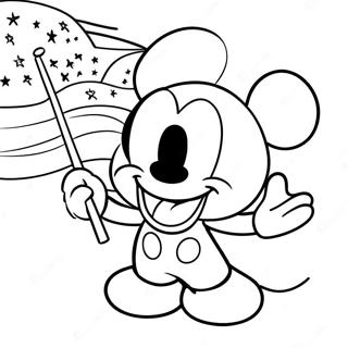 Mickey Mouse Fejrer Uafhaengighedsdag Farveside 42191-34986