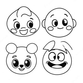 Disney Emoji Farvelægningssider