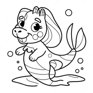 Legesyg Mermaid Hund Svomning Farvelaegning Side 42682-35554