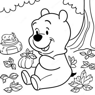 Winnie The Pooh Thanksgiving Farvelægningssider