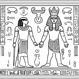 Egyptiske Hieroglyffer Farveside 4300-3466