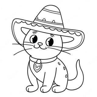 Sjov Taco Kat Med Sombrero Farveside 43042-35840