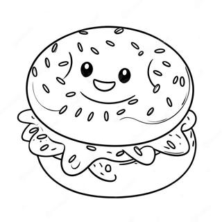 Sod Bagel Med Smilende Ansigt Farveside 43583-36266