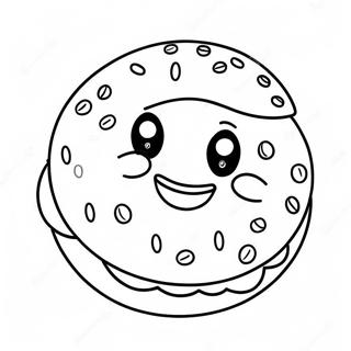 Sod Bagel Med Smilende Ansigt Farveside 43583-36267