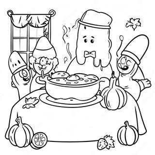 Spongebob Thanksgiving Fest Farvelaegningssider 44892-37307