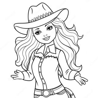 Cowgirl Barbie Farvelægningssider