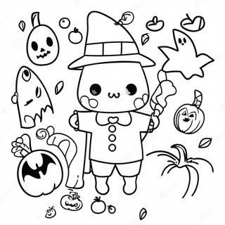 Halloween Doodle Kunst Farveside 46383-38622