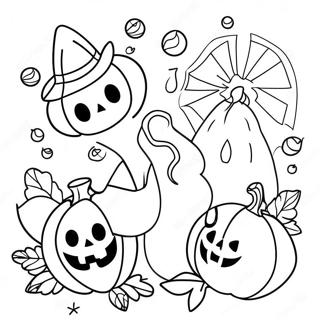 Halloween Doodle Kunst Farveside 46383-38623