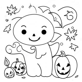 Halloween Doodle Kunst Farveside 46383-38624