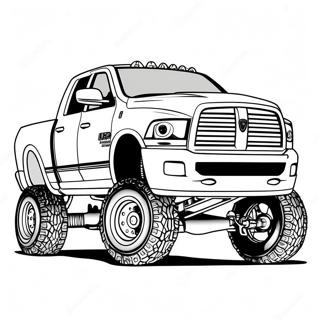 Specialbygget Haevet Dodge Ram 1500 Lastbil Farveside 46854-39002