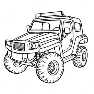 Cool Off Road Firehjul Coloring Page 4722-3798