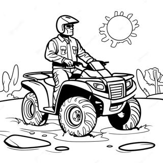 Cool Off Road Firehjul Coloring Page 4722-3800