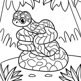 Farverig Jungle Slange Coloring Page 4732-3805