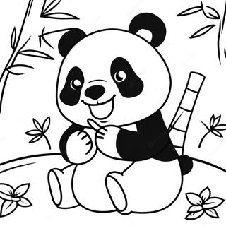 Sod Kawaii Panda Spiser Bambus Farveside 47474-39507