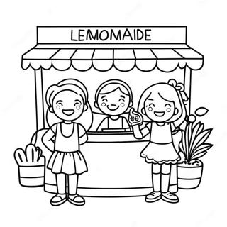 Sod Lemonade Stand Med Smilende Born Farveside 47645-39622