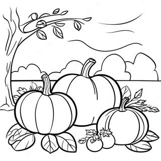 Efterars Host Scene Coloring Page 4772-3838