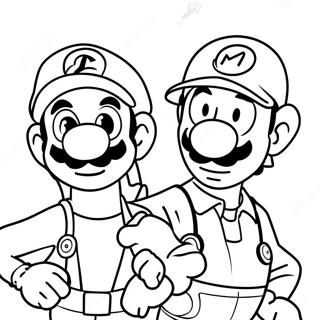 Luigi Og Mario Eventyr Coloring Page 4782-3848