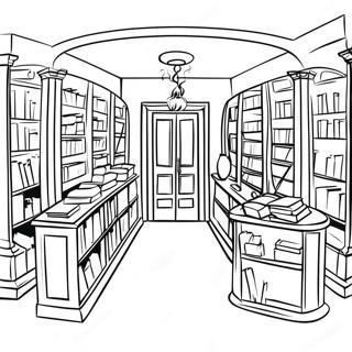 Bibliotek Coloring Page 4791-3850