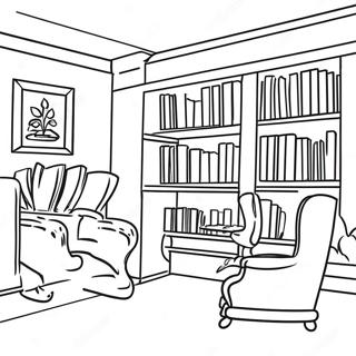 Bibliotek Coloring Page 4791-3851