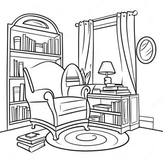 Hyggeligt Laesehjorne Bibliotek Coloring Page 4792-3856