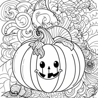 Halloween Zentangle Farvelægningssider